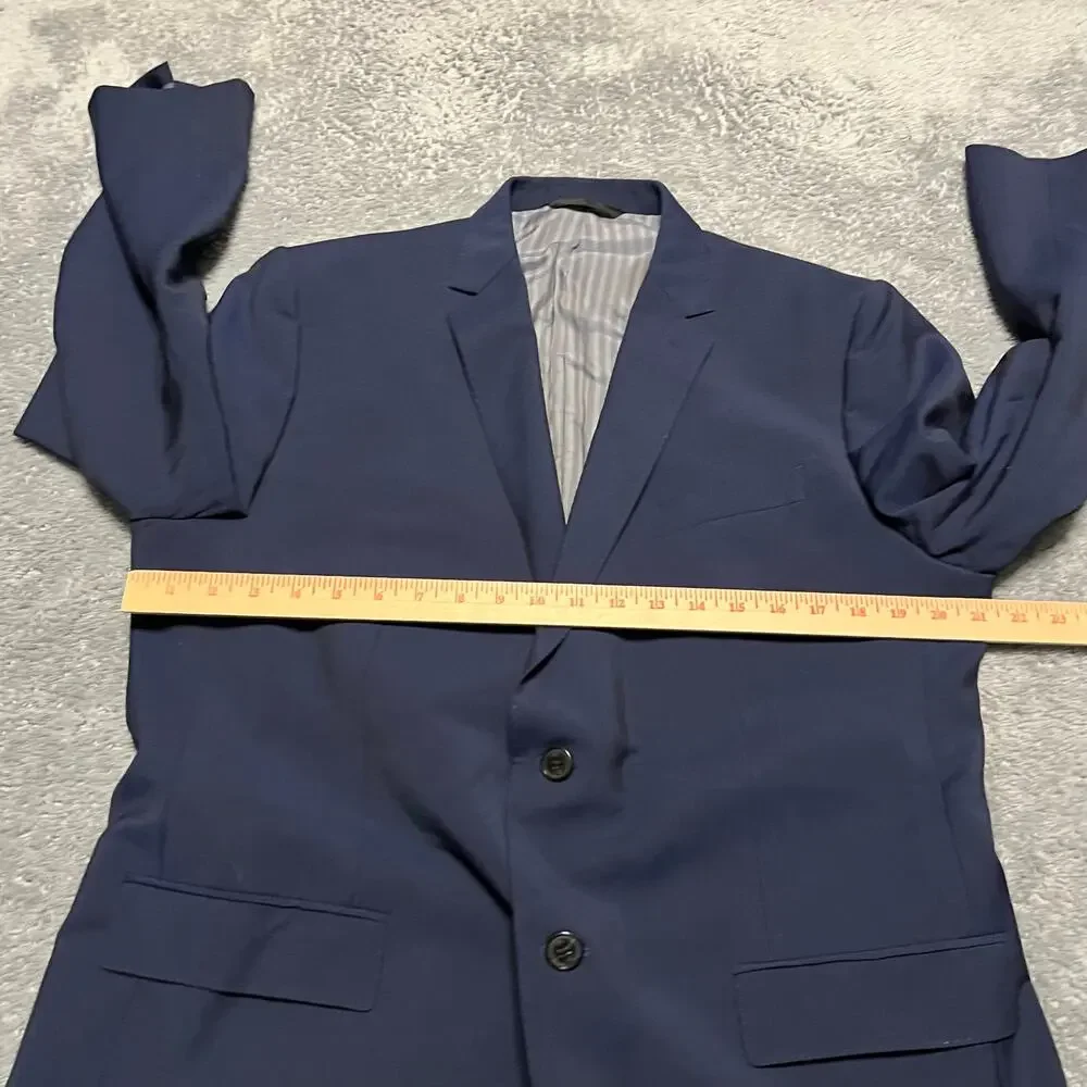 Banana Republic Jacket Mens 44R Blue Mohair Wool Blazer Marzotto 2 Button